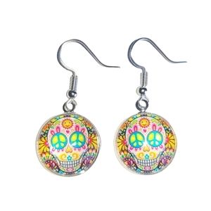 Handcrafted Sugar Skull Earrings